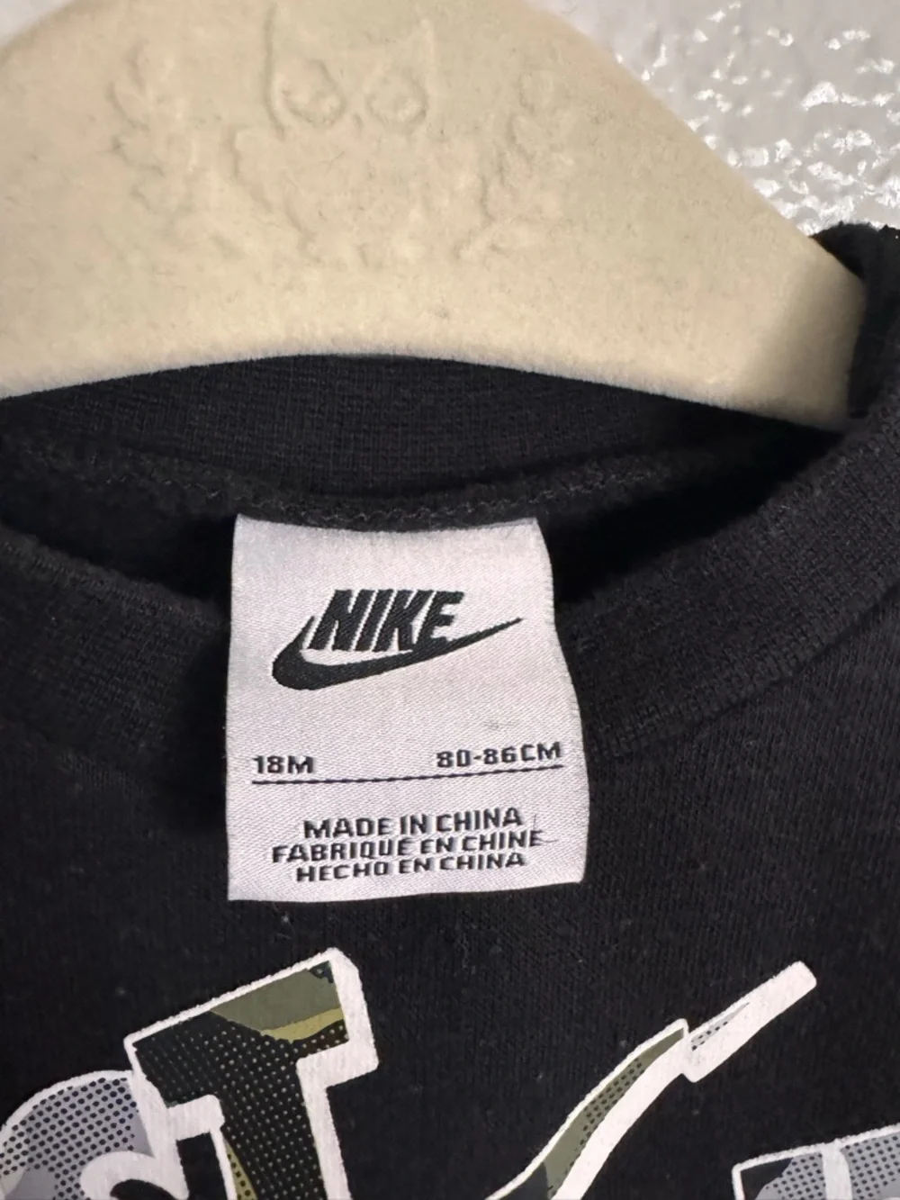 Nike Black Sweatshirt & Joggers Set with Camo 'Just Do It' Logo - Picture 3 of 3